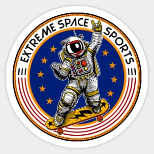 skater astronaut Sticker